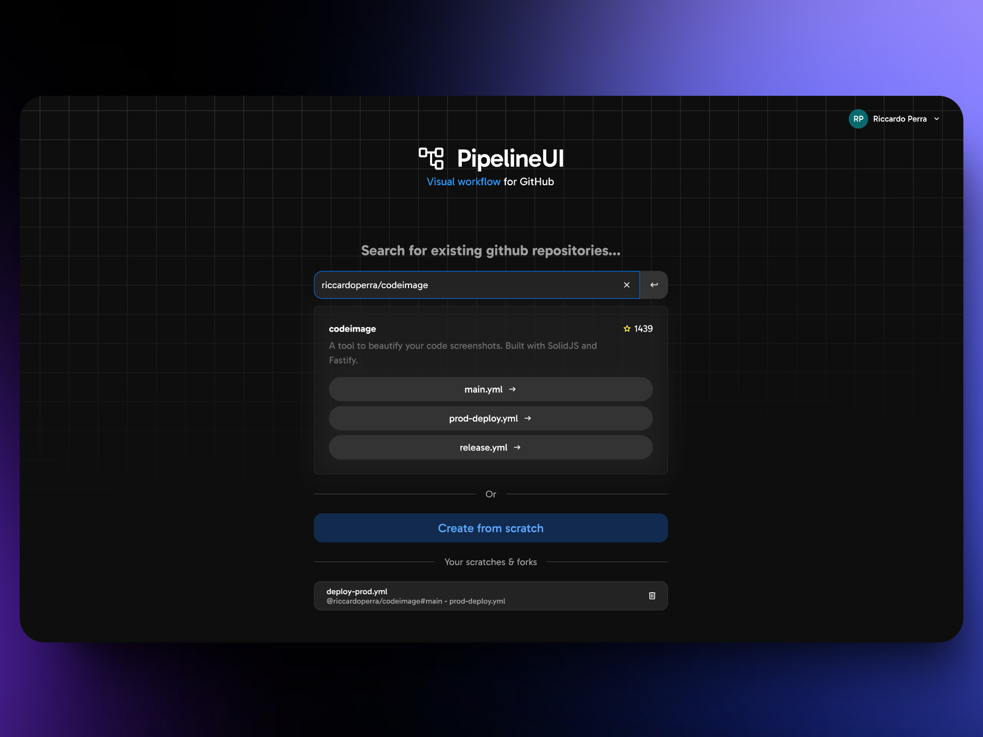PipelineUI - Editor visivo per i flussi di lavoro delle azioni GitHub media 2