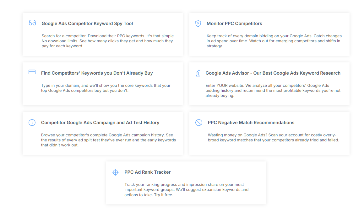 Cüretkar - Google Reklam PPC & SEO için Rakip Anahtar Kelime Araştırma Araçları medya 4