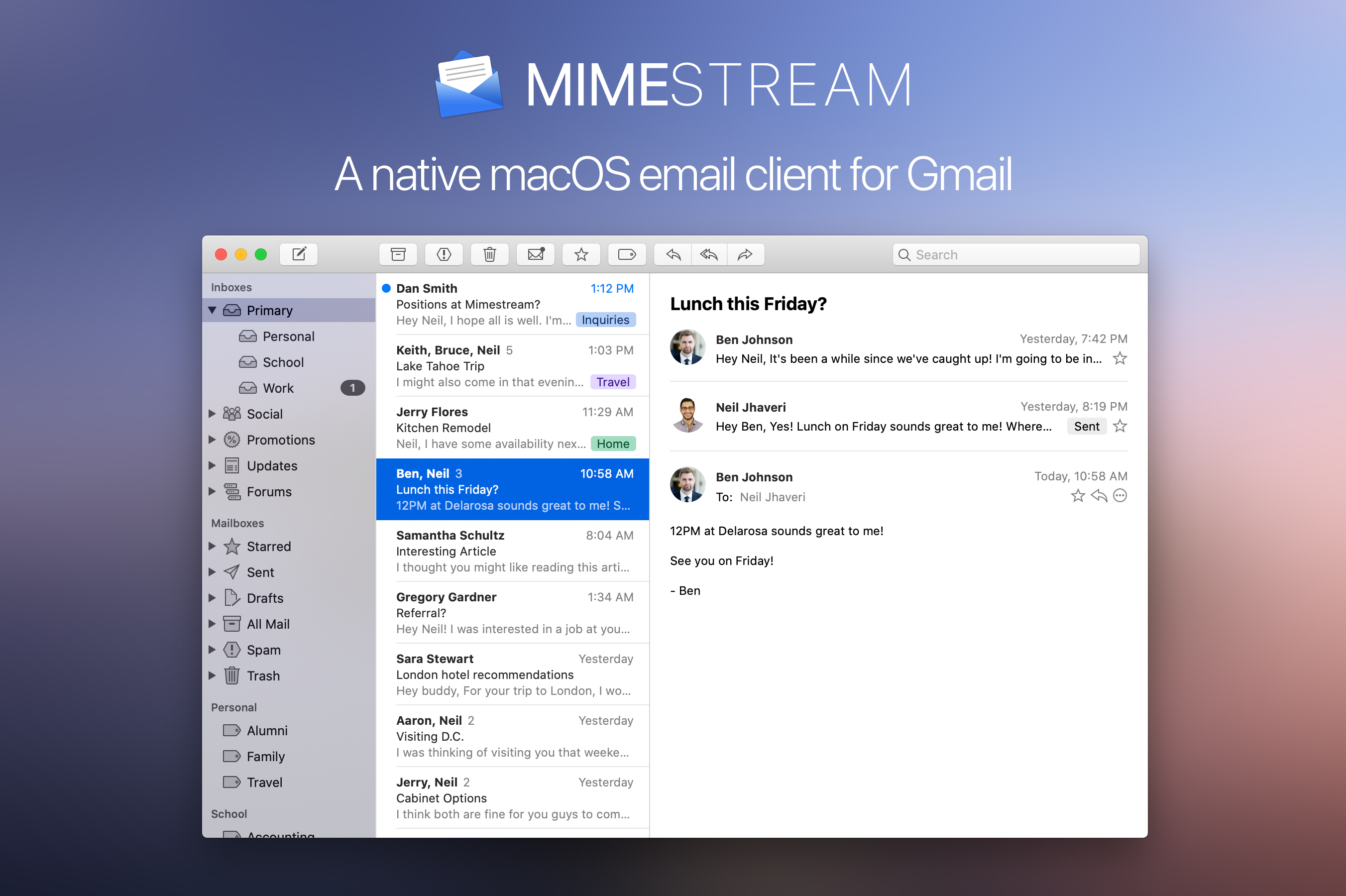 mac email client for gmail with plugins