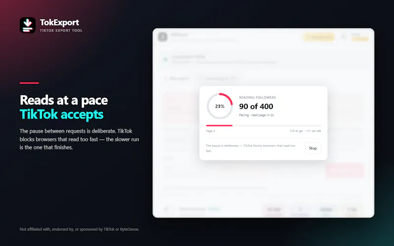 TokExport screenshot 4
