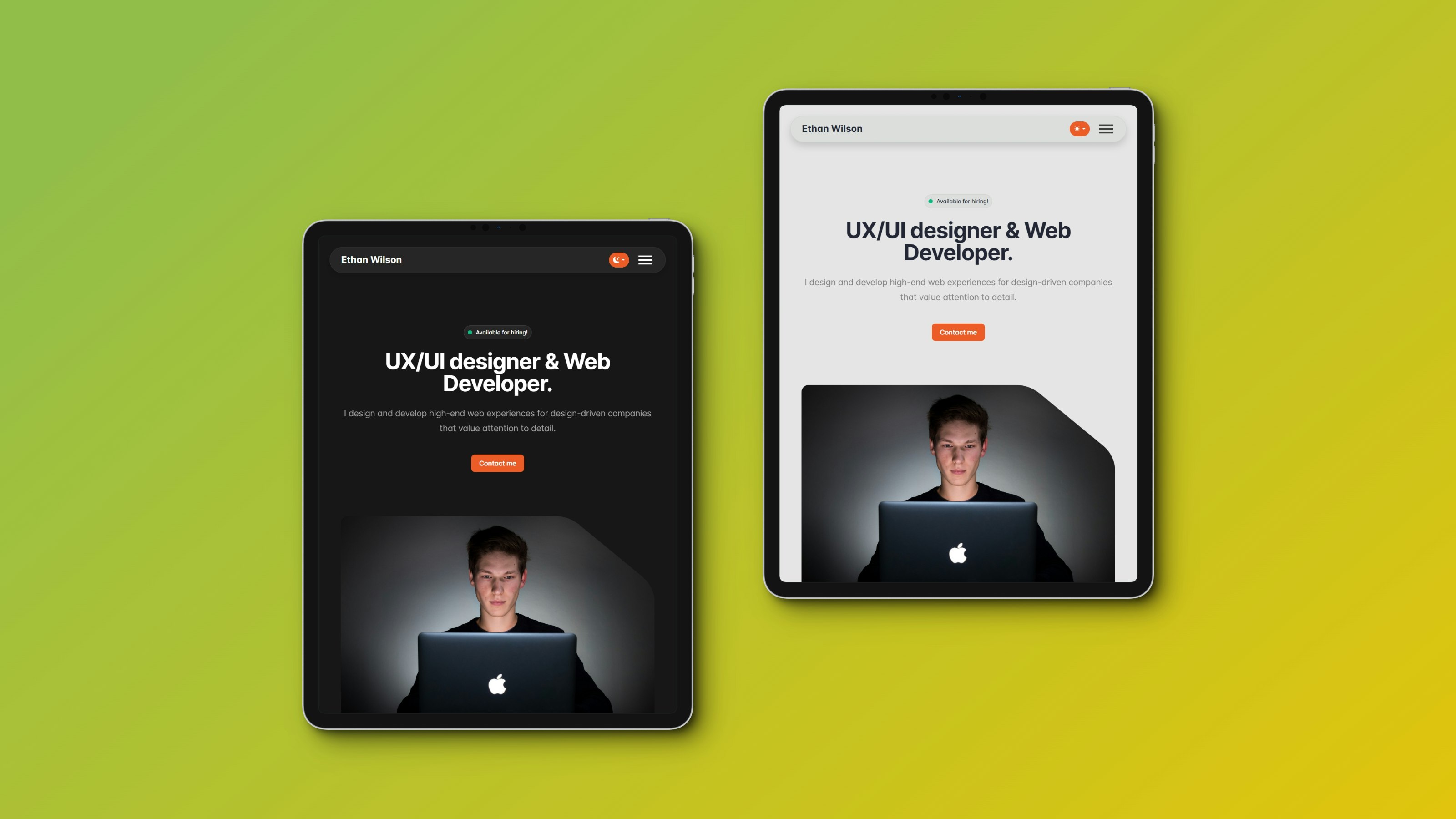 妻子 - UX/UI設計師和Web開發人員HTML投資組合模板 media 5