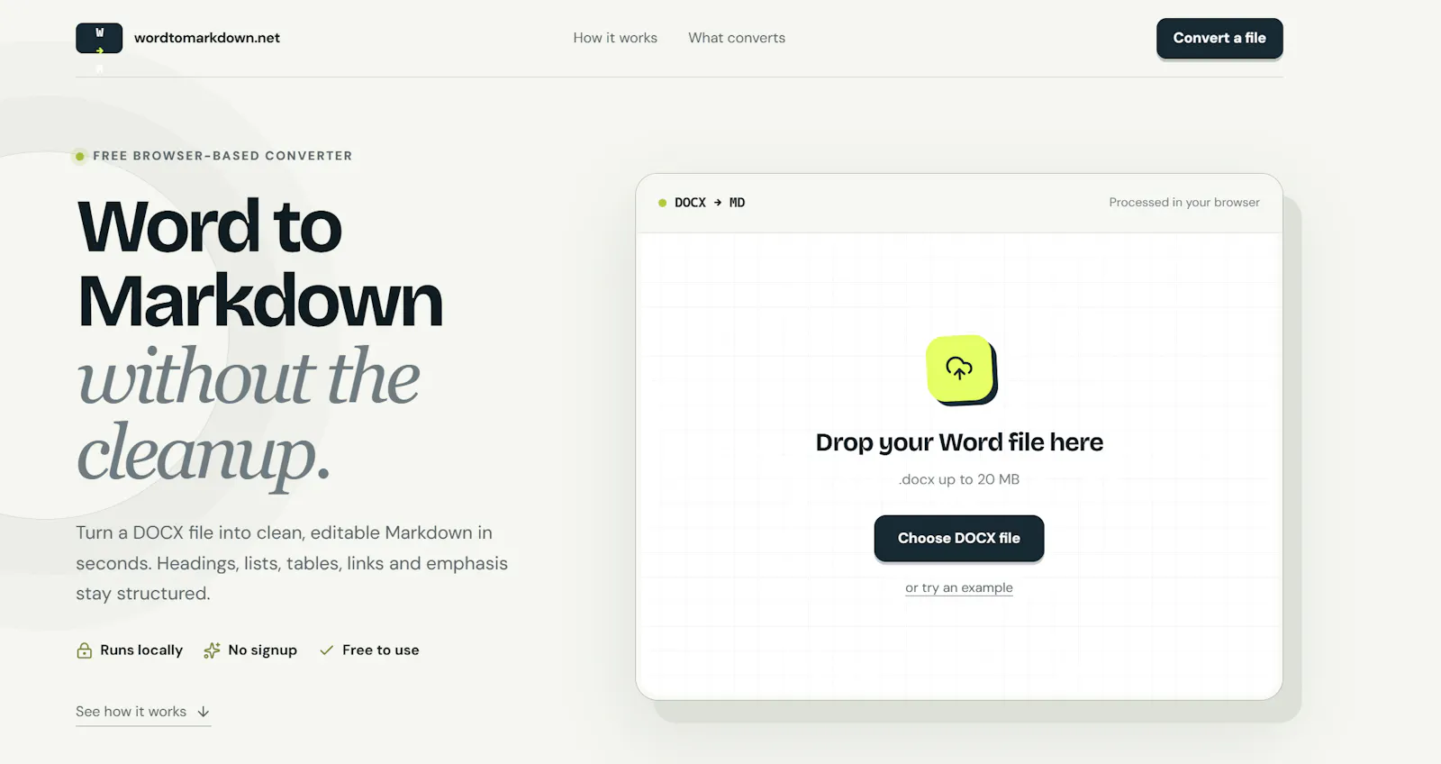 WordToMarkdown screenshot 2