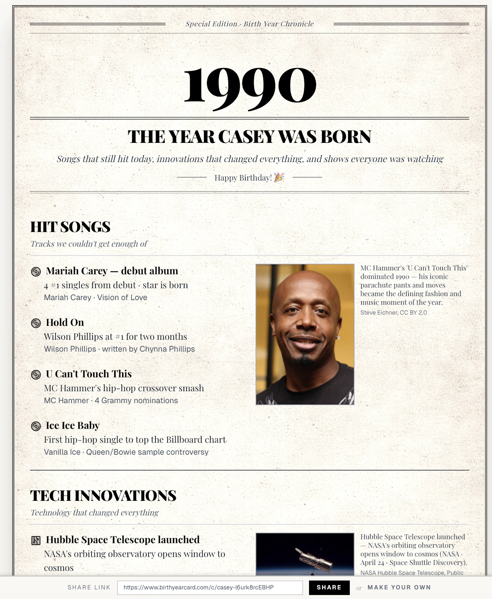 The Birth Year Chronicle screenshot 5