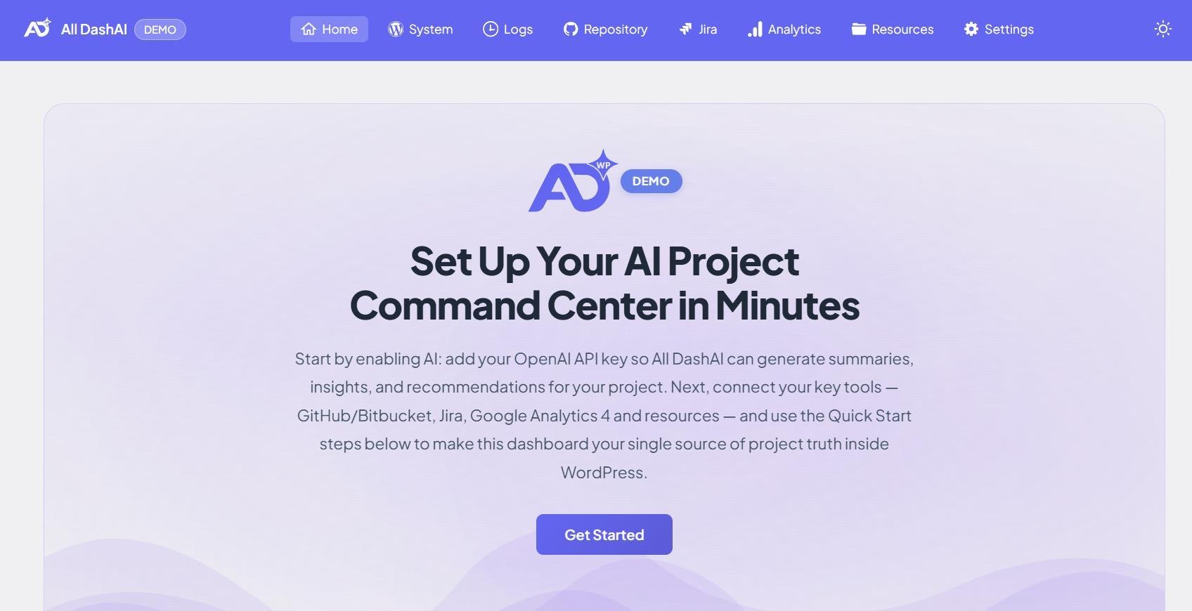 All DashAI WordPress Plugin gallery image