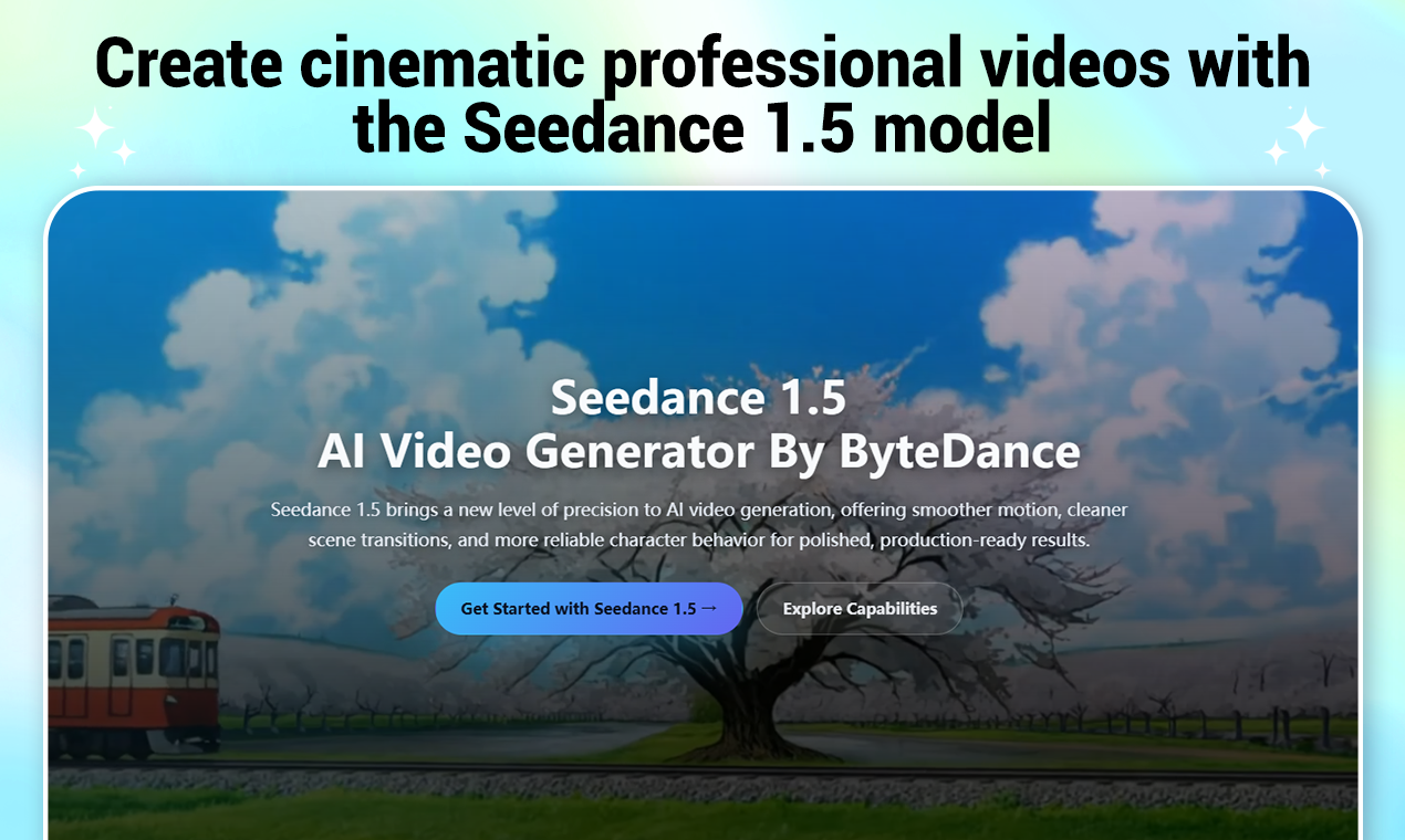 seedance 1.5 pro ai video generator - Main product screenshot demonstrating key features and user interface