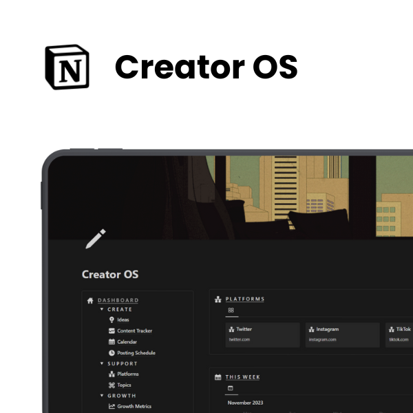 Creator OS |Notion -sjabloon