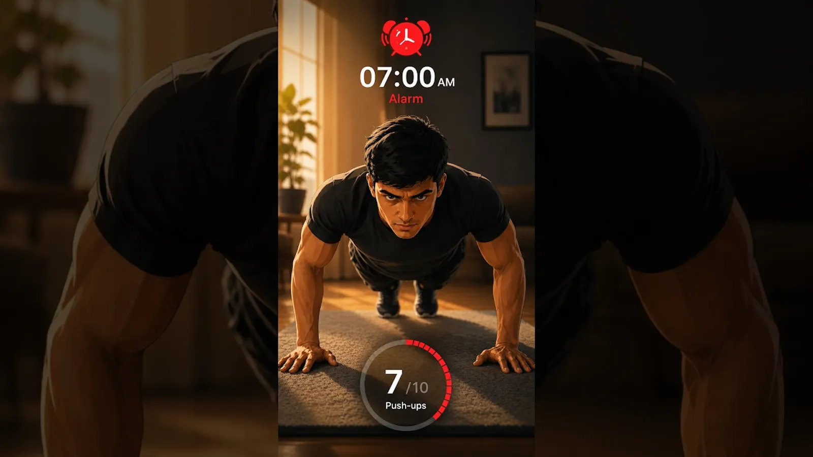 Iron Alarm : Pushups & Squats screenshot 1 (video preview)