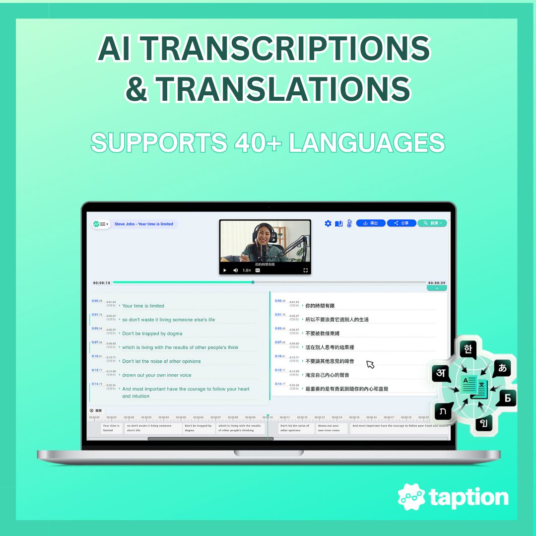 Taption — product overview and interface preview