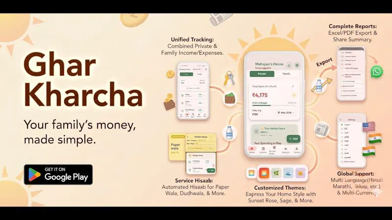 Ghar Kharcha: Expense & Budget screenshot 1 (video preview)