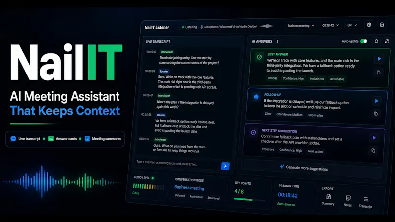 NailIT AI Meeting Assistant screenshot 1 (video preview)