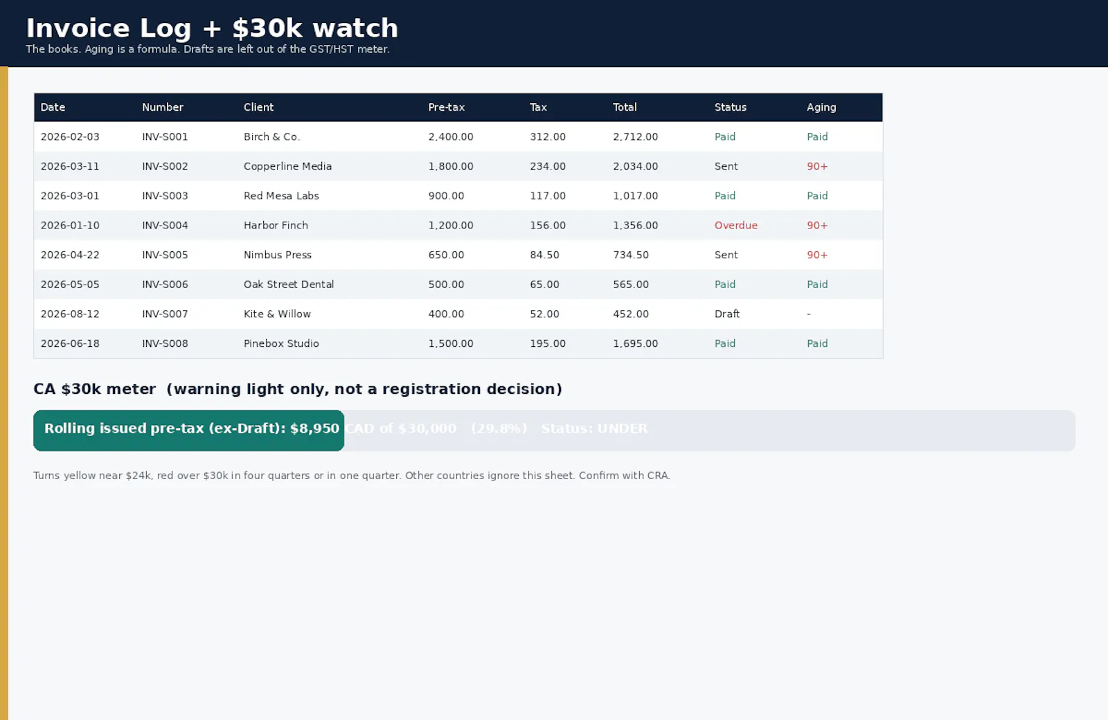 Solo Invoice OS screenshot 2
