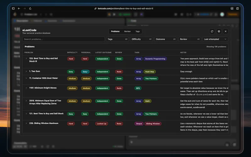 eLeetCode screenshot 2