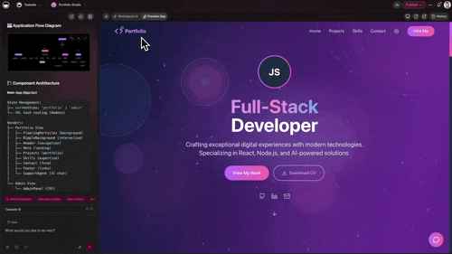 Taskade Genesis - Main screenshot showing features and interface