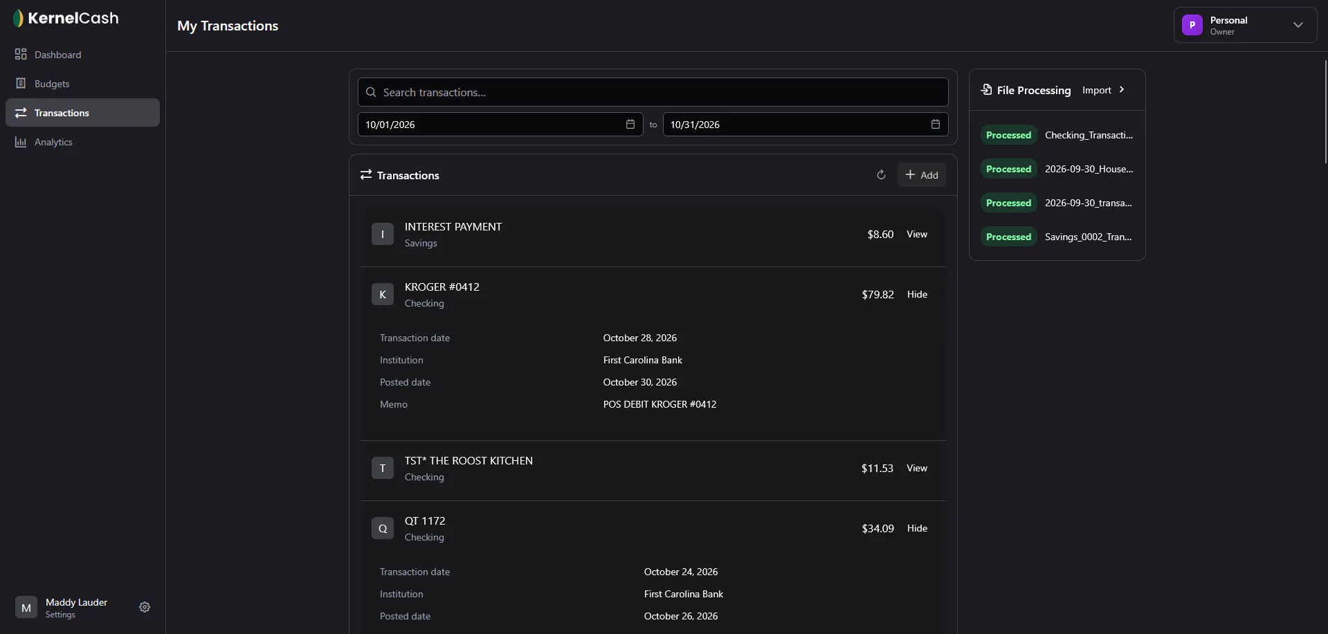 KernelCash Budgeting gallery image