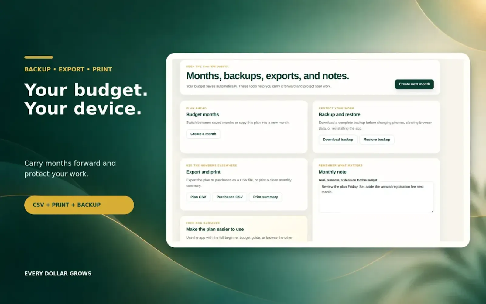 Every Dollar Grows Budget App screenshot 5