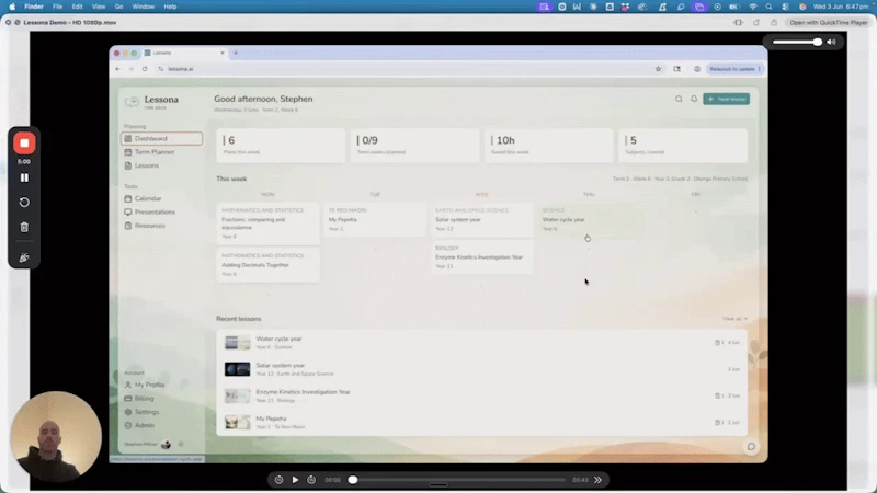 Lessona screenshot 1 (video preview)