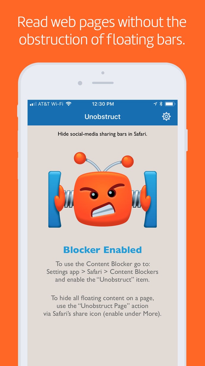 Unobstruct gallery image