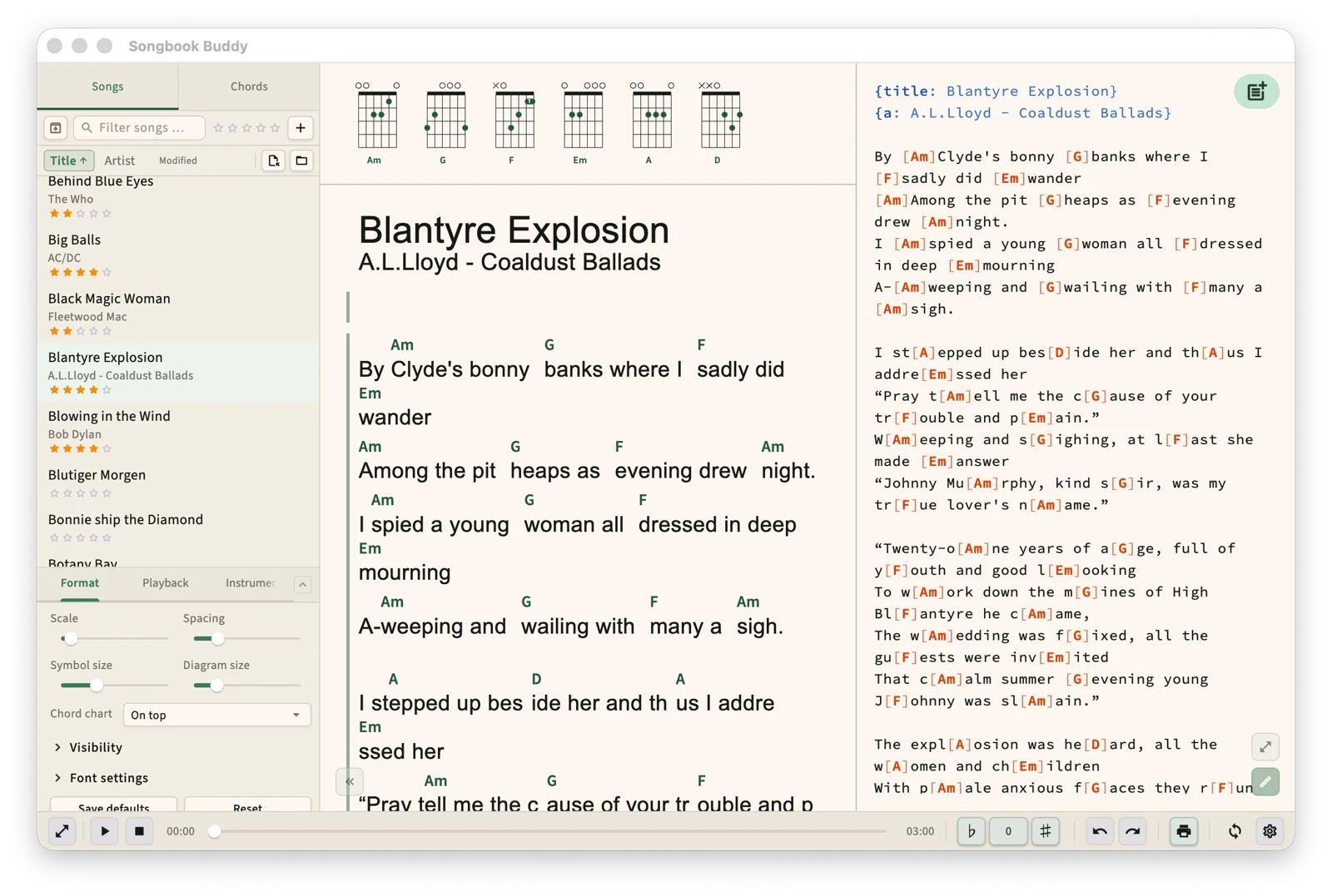 Songbook Buddy screenshot 1