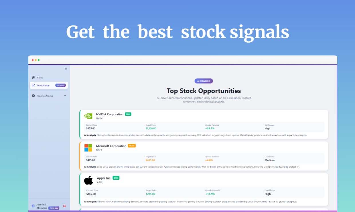 Média stockpickr - Le cueilleur boursier AI.Obtenez des signaux d'achat, de maintien et de vente. 3