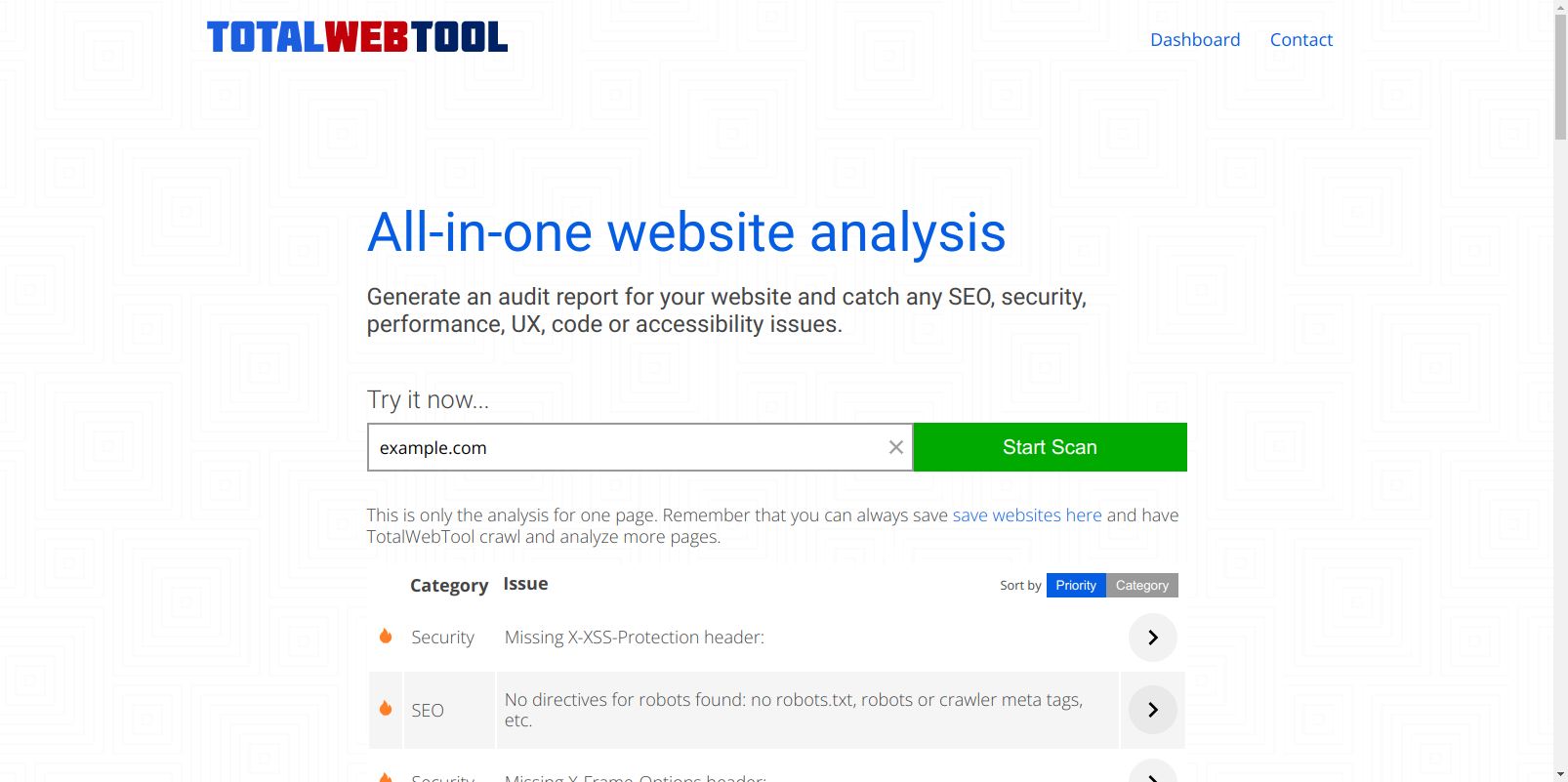 startuptile TotalWebTool-All-in-one website analysis to find any hidden issues