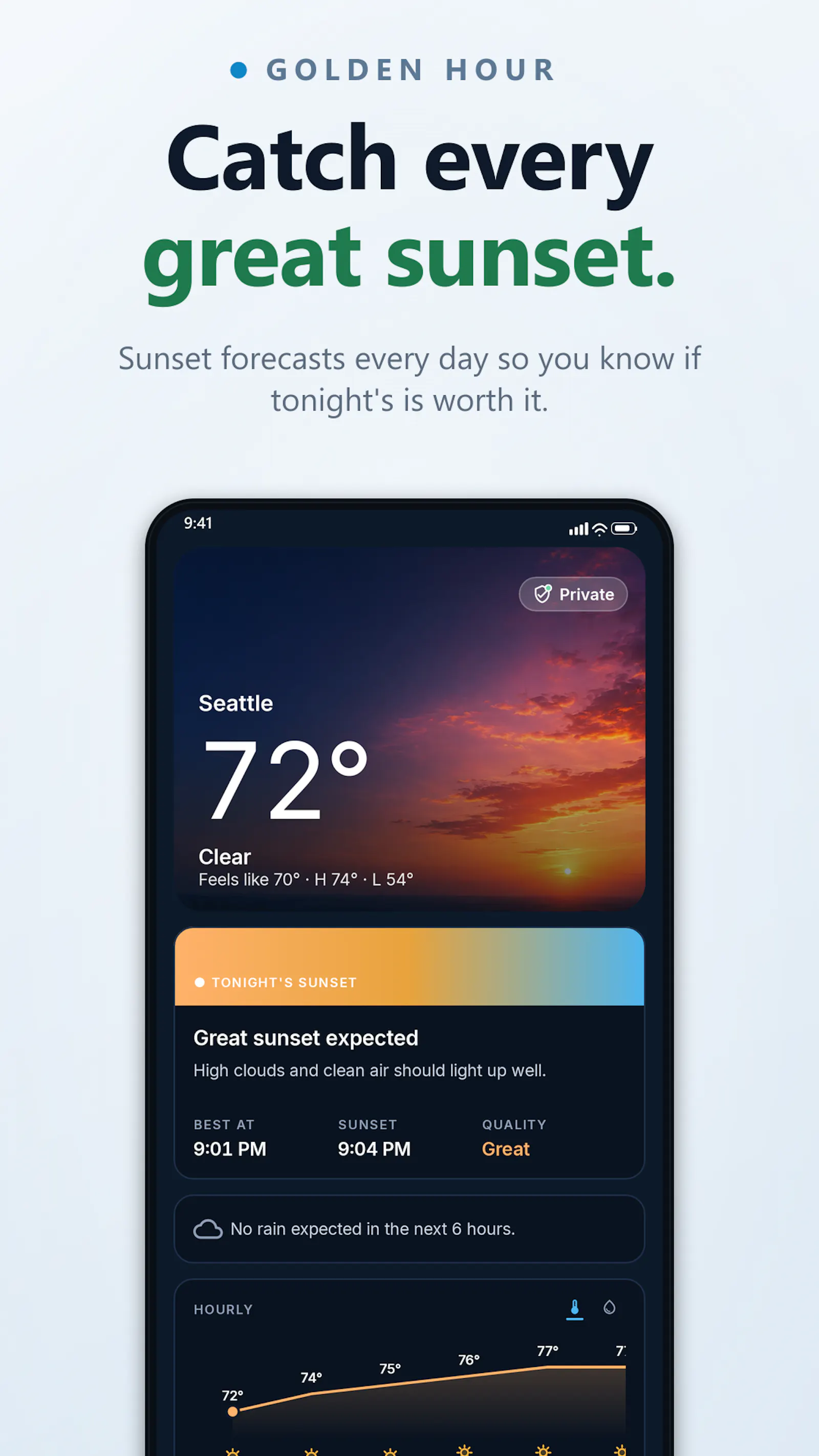 Quiet Sky Beautiful weather real privacy screenshot 2