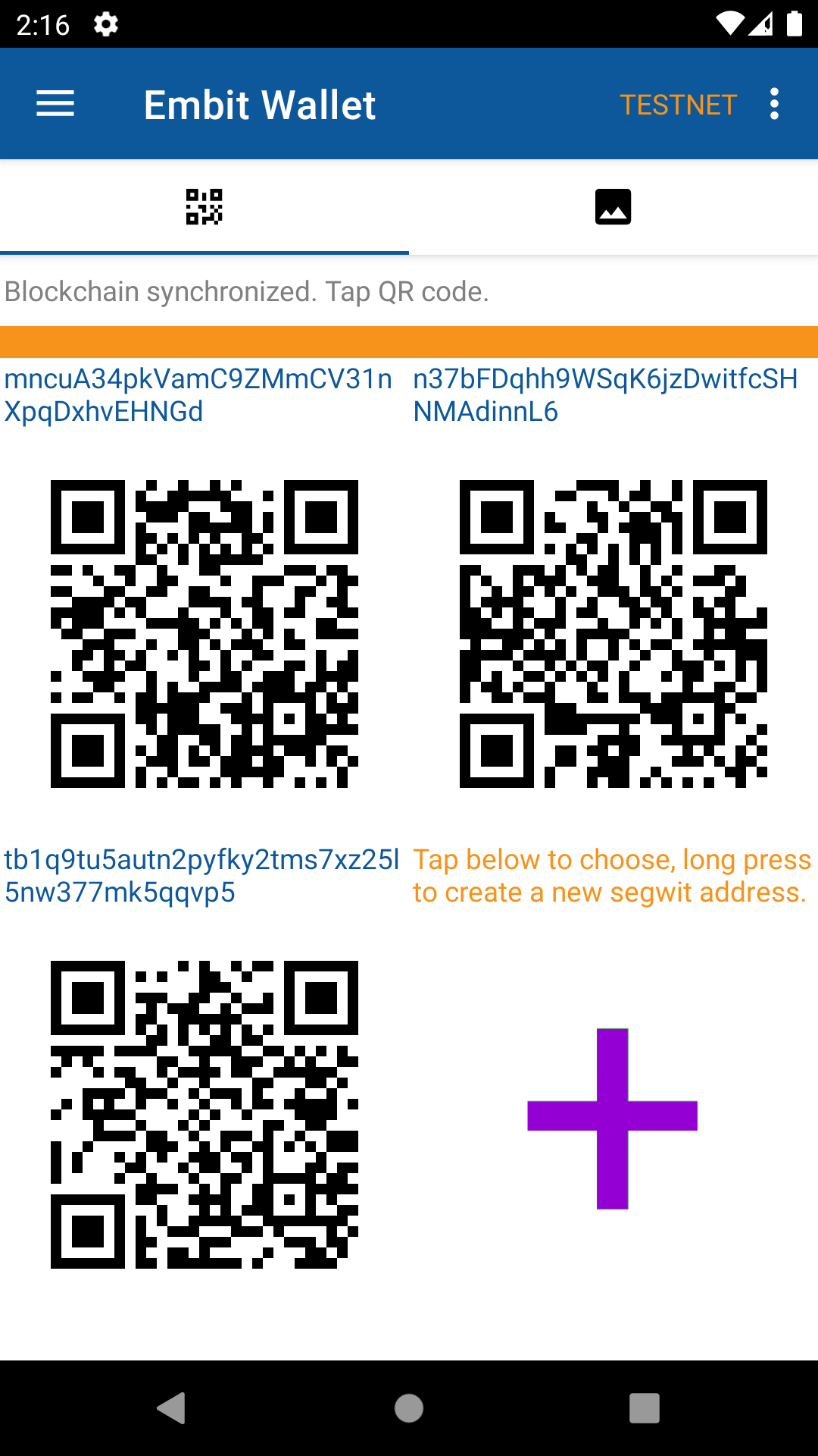 Embit: Bitcoin -portemonnee, testnet - Bitcoin blockchain -portemonnee & gegevensinvoeging media 1