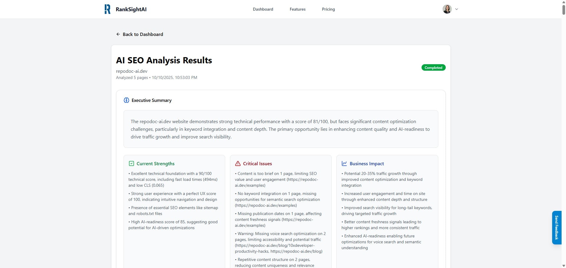 RankSightAI screenshot 2