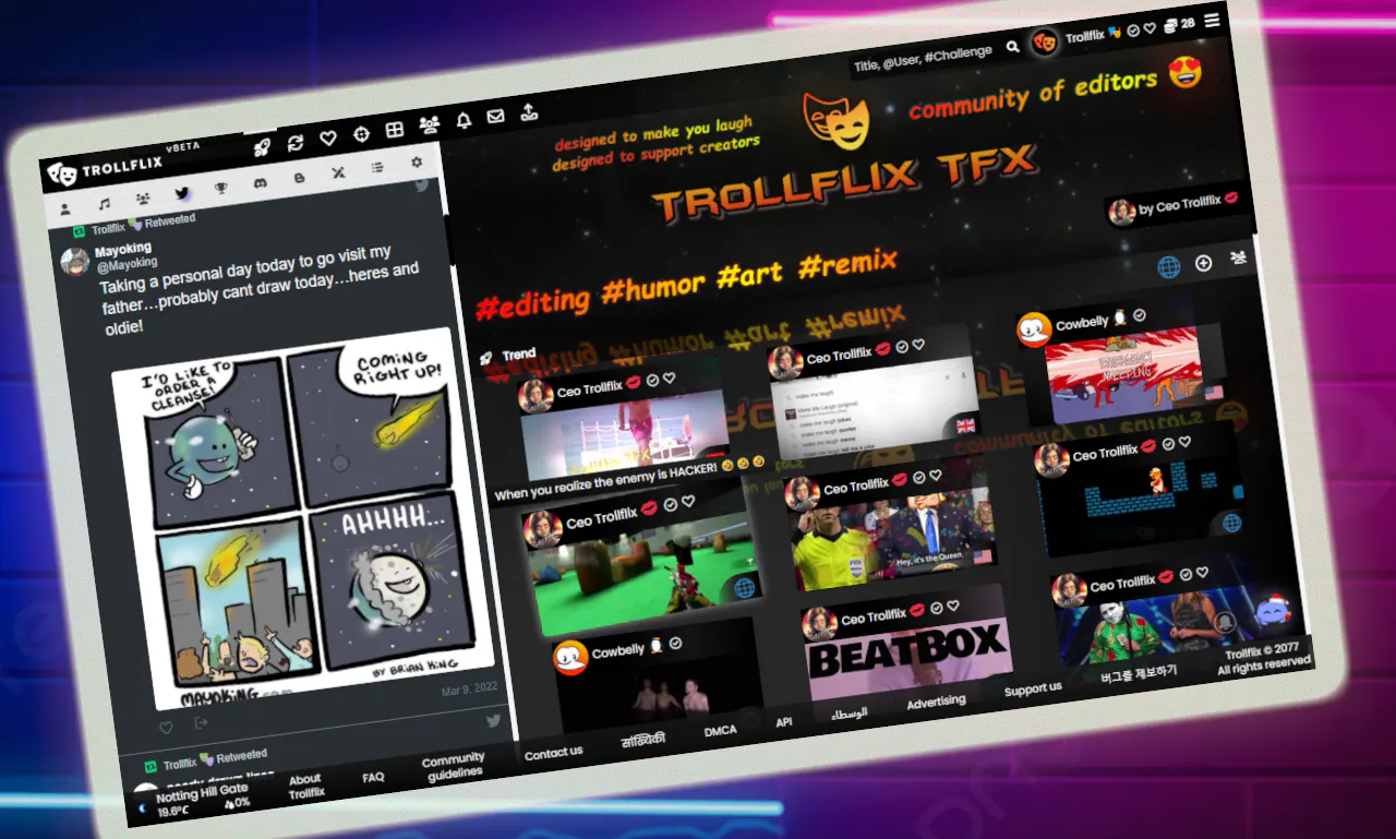 Trollflix - Social media platform gallery image