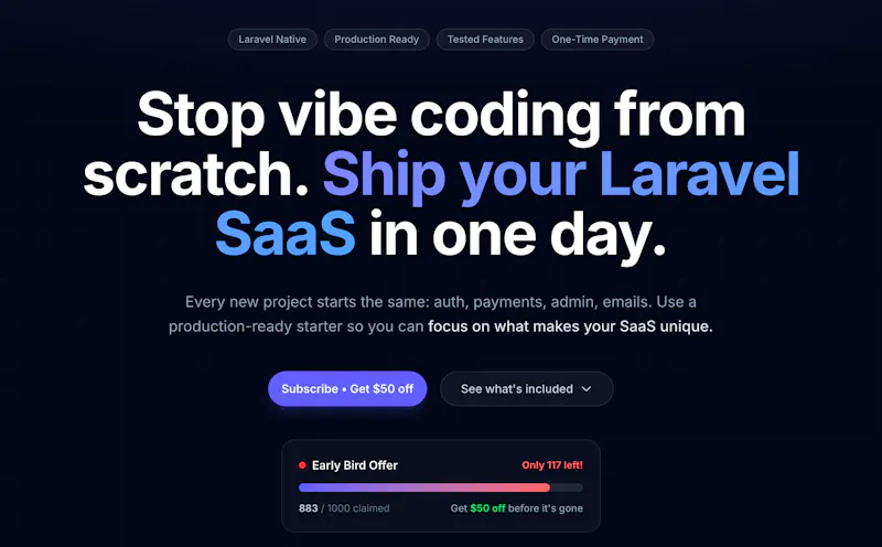 Laravel SaaS Starter screenshot 1