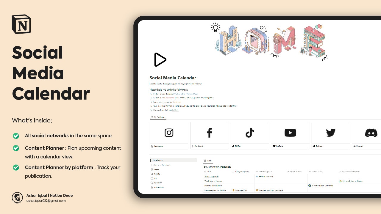 Calendario de redes sociales