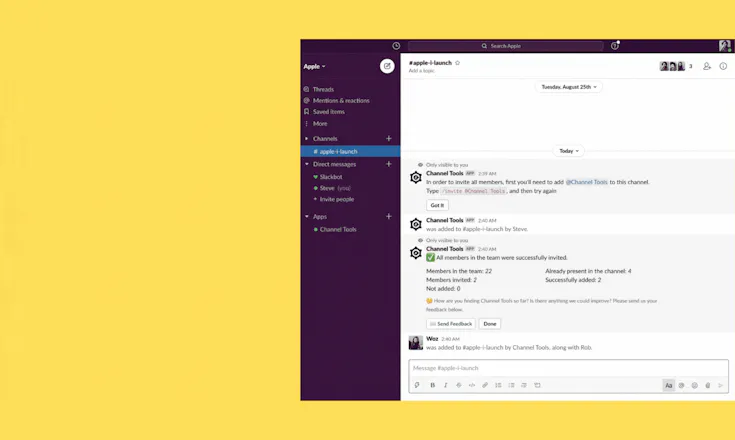 Channel Tools for Slack gallery image
