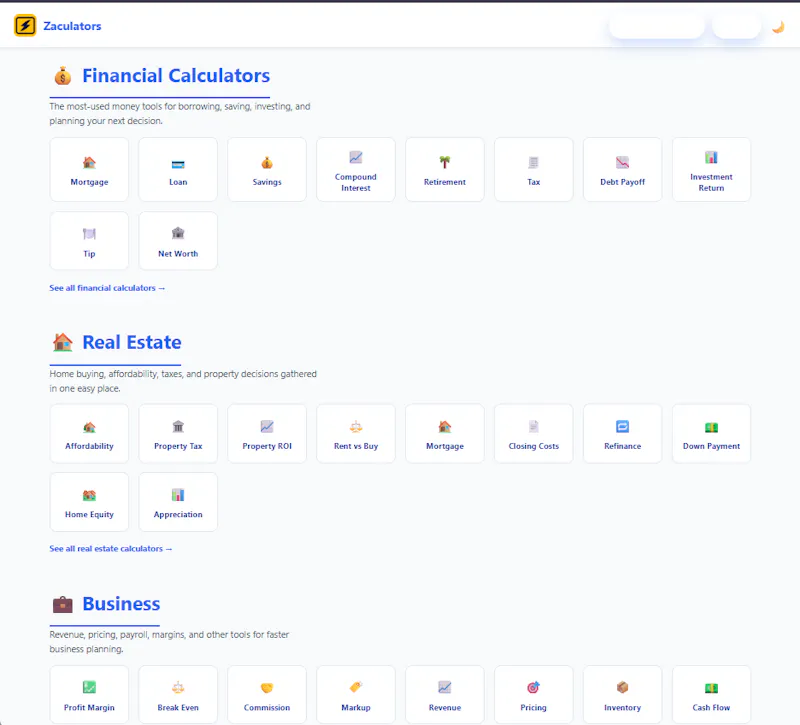 Zaculators screenshot 2