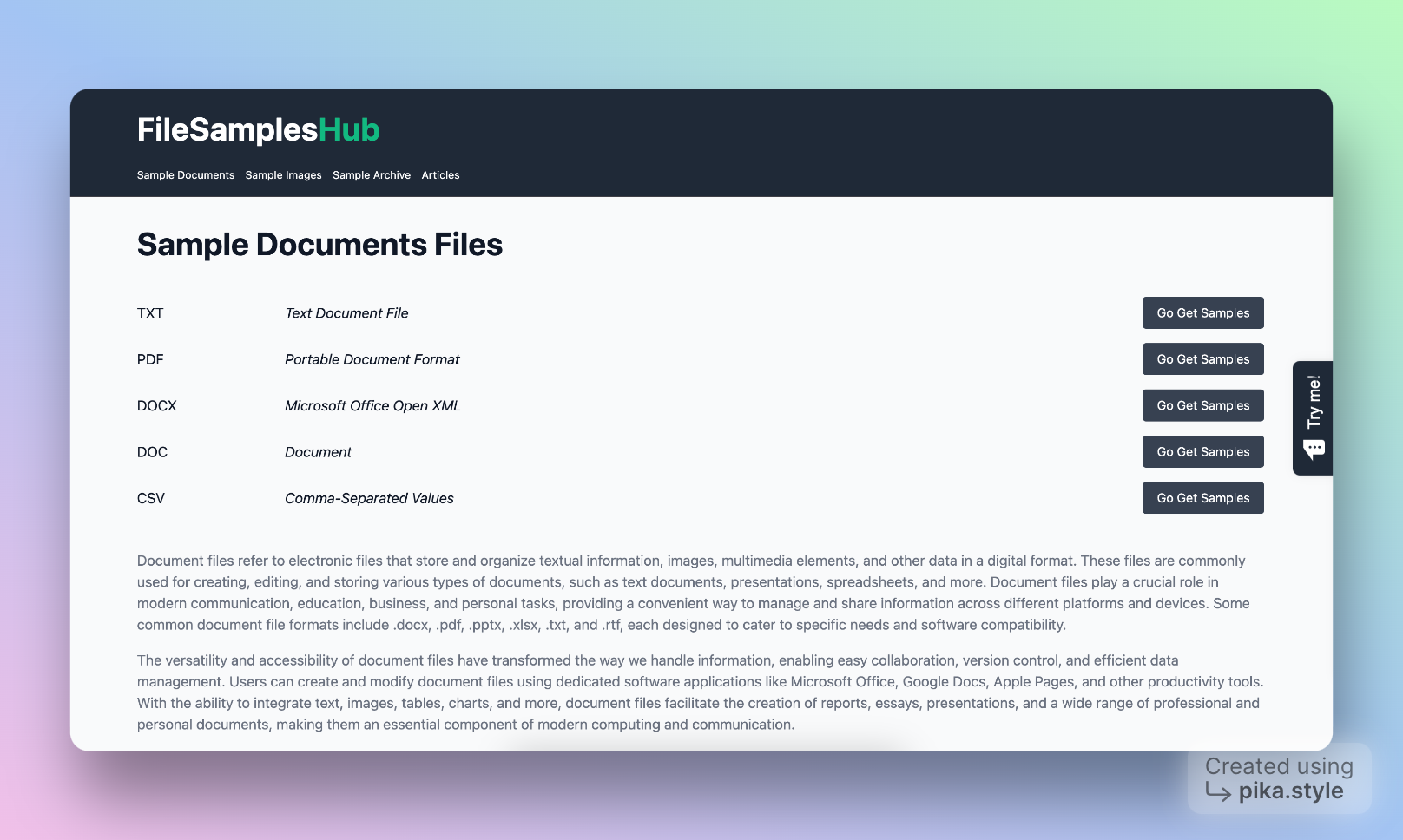Filsampleshub - Archivos de muestra gratuitos para atender todos sus propósitos de prueba media 2