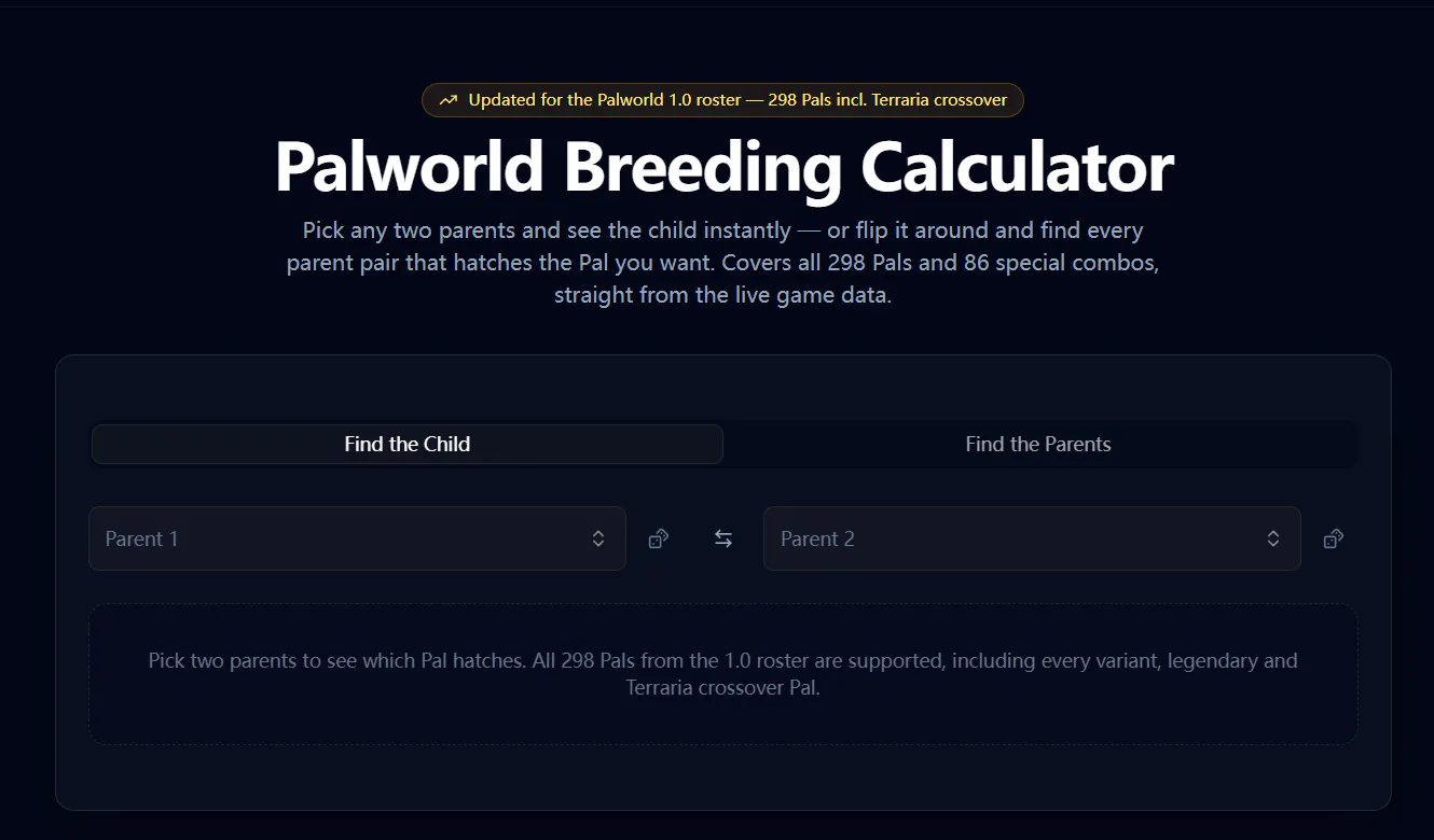 PalWorld Calculator