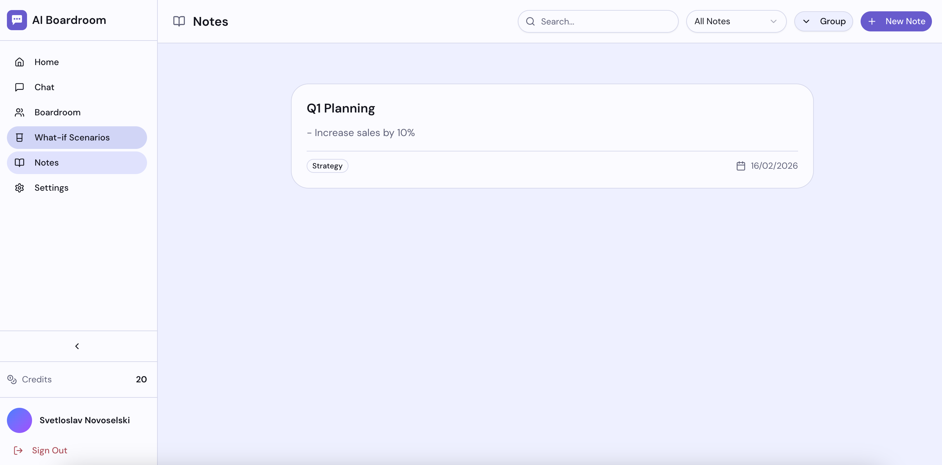 AI Boardroom - Screenshot 4 showing product features and functionality