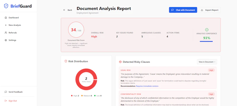 BriefGuard screenshot 2