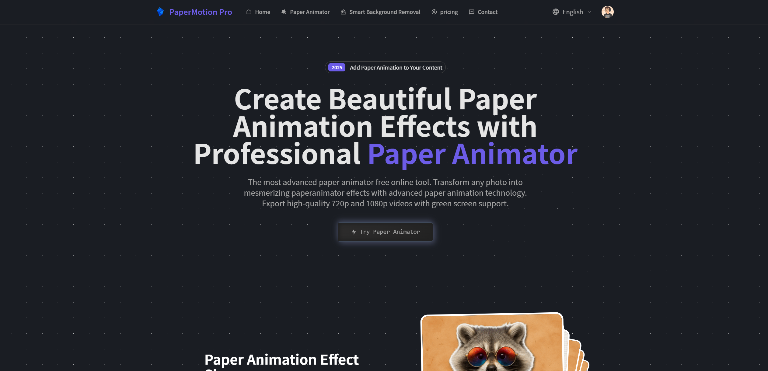 PaperMotion Pro - Main product screenshot demonstrating key features and user interface