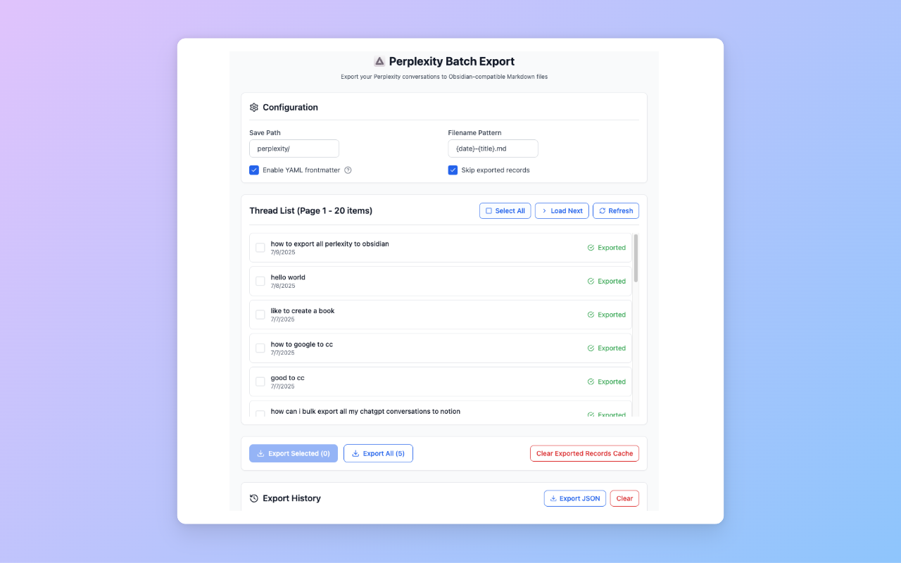 Perplexity to Obsidian gallery image
