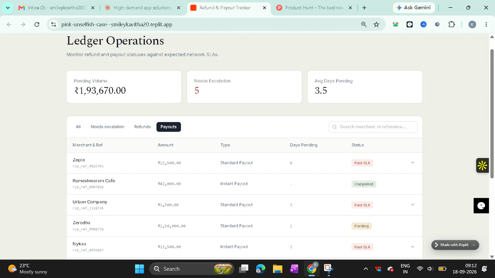 Refund & Payout Tracker screenshot 2