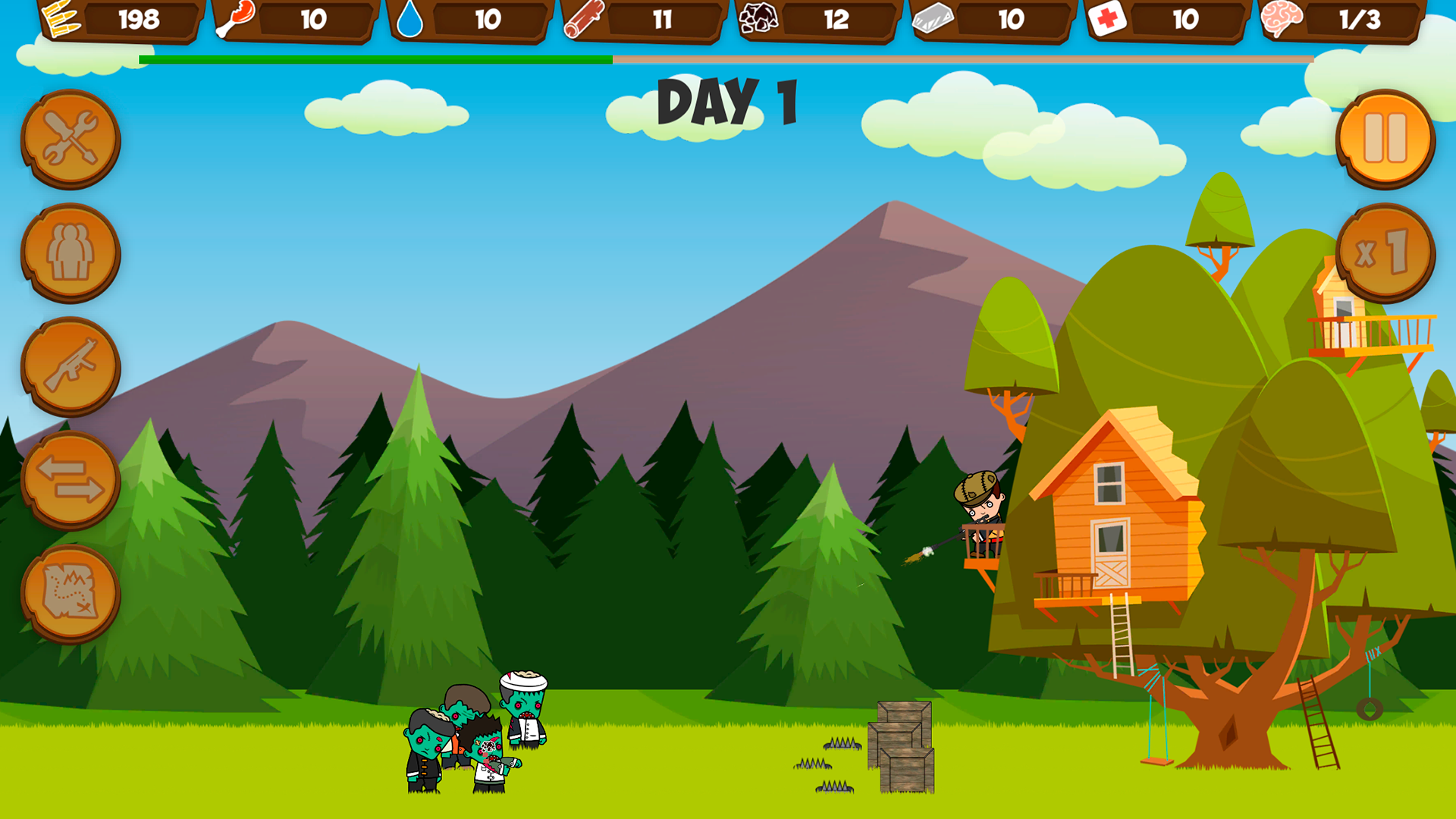 Zombie Forest HD. Funny cartoon survival gallery image