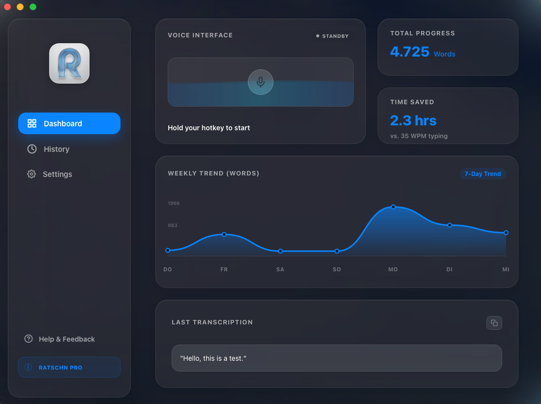 Ratschn - Main product screenshot demonstrating key features and user interface