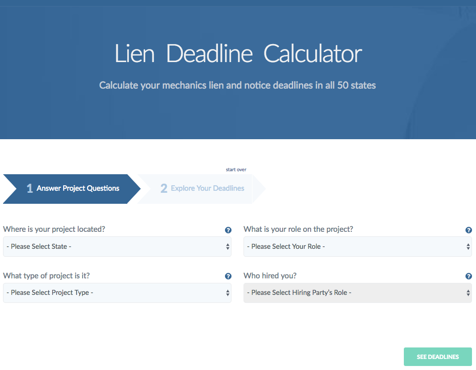 Lien Deadline Calculator gallery image
