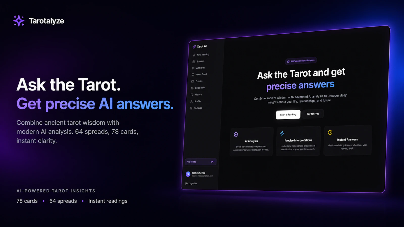 Tarotalyze screenshot 1