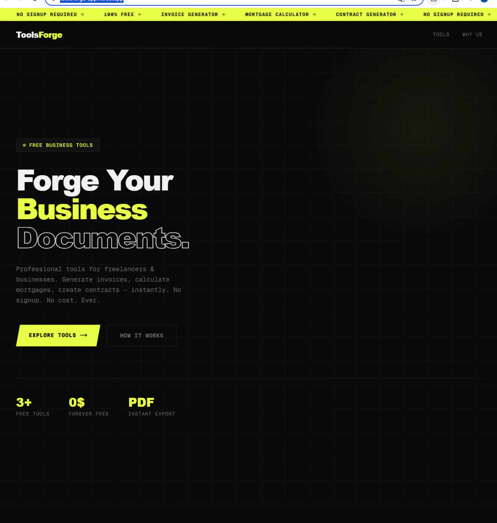 ToolsForge screenshot 2