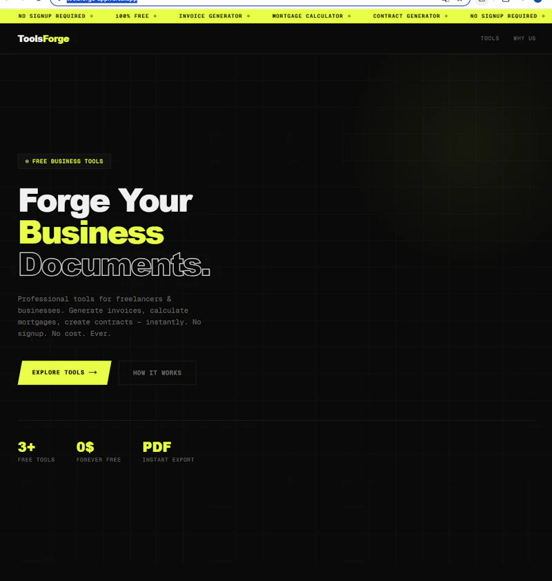ToolsForge screenshot 2