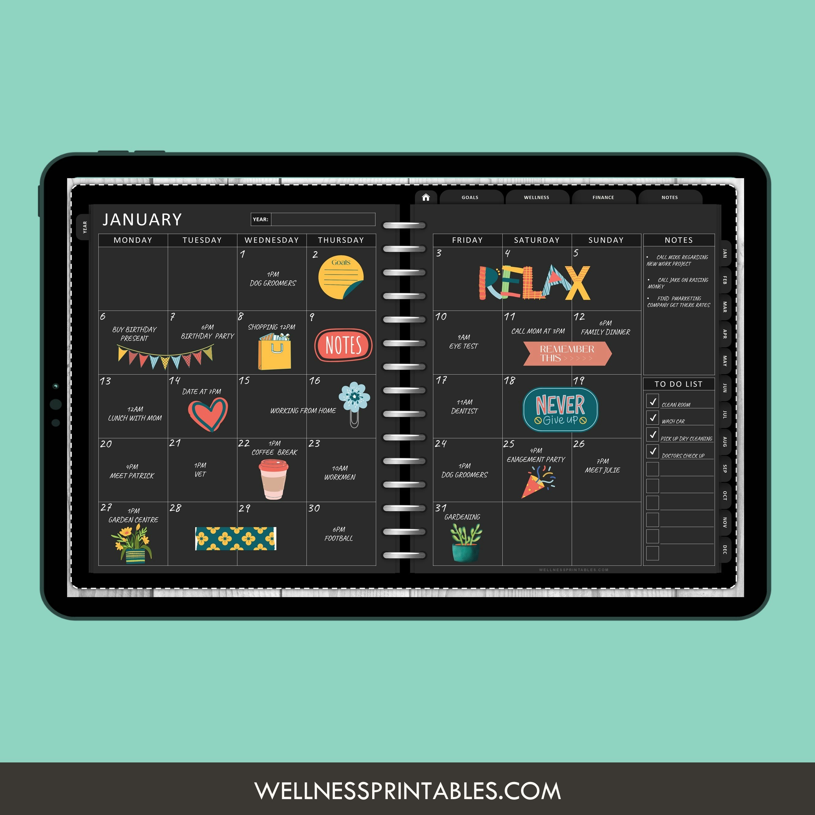 Goodnotes Digital Undated Planner 