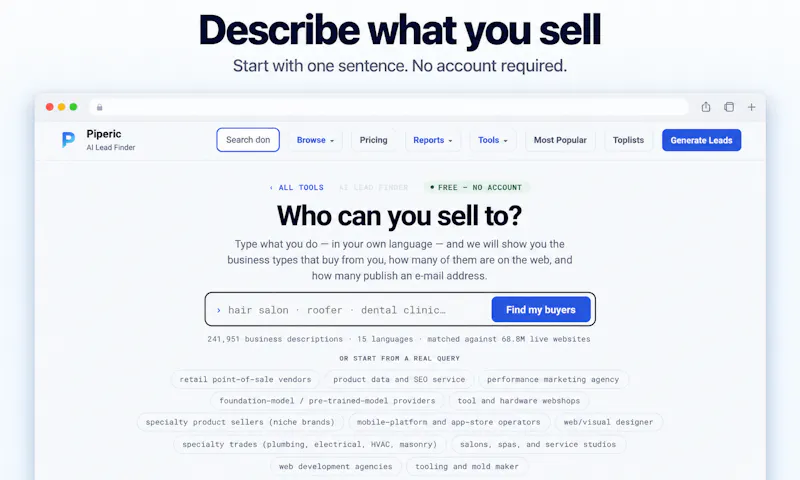 Piperic AI Lead Finder screenshot 3