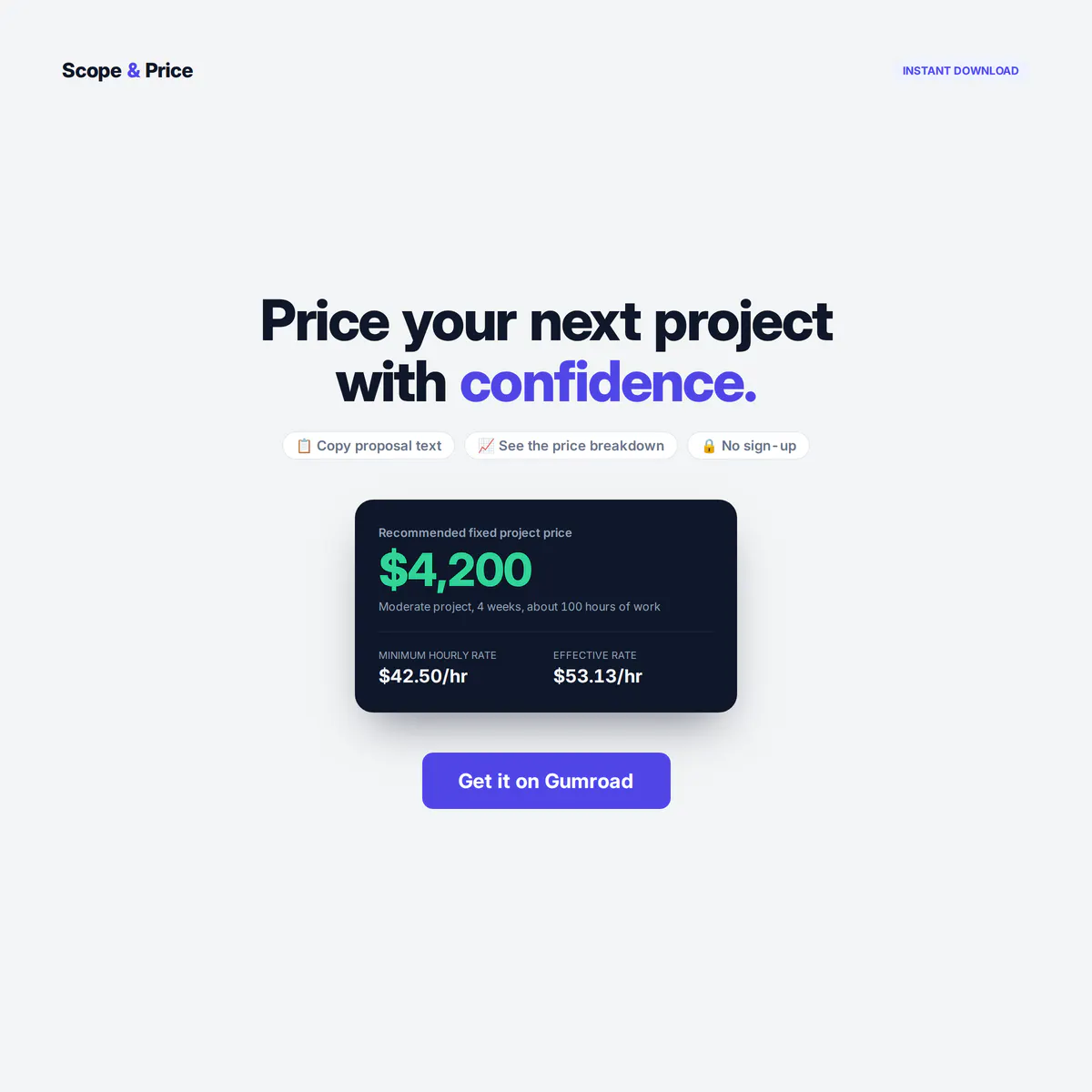 Freelance Scope & Pricing Calculator