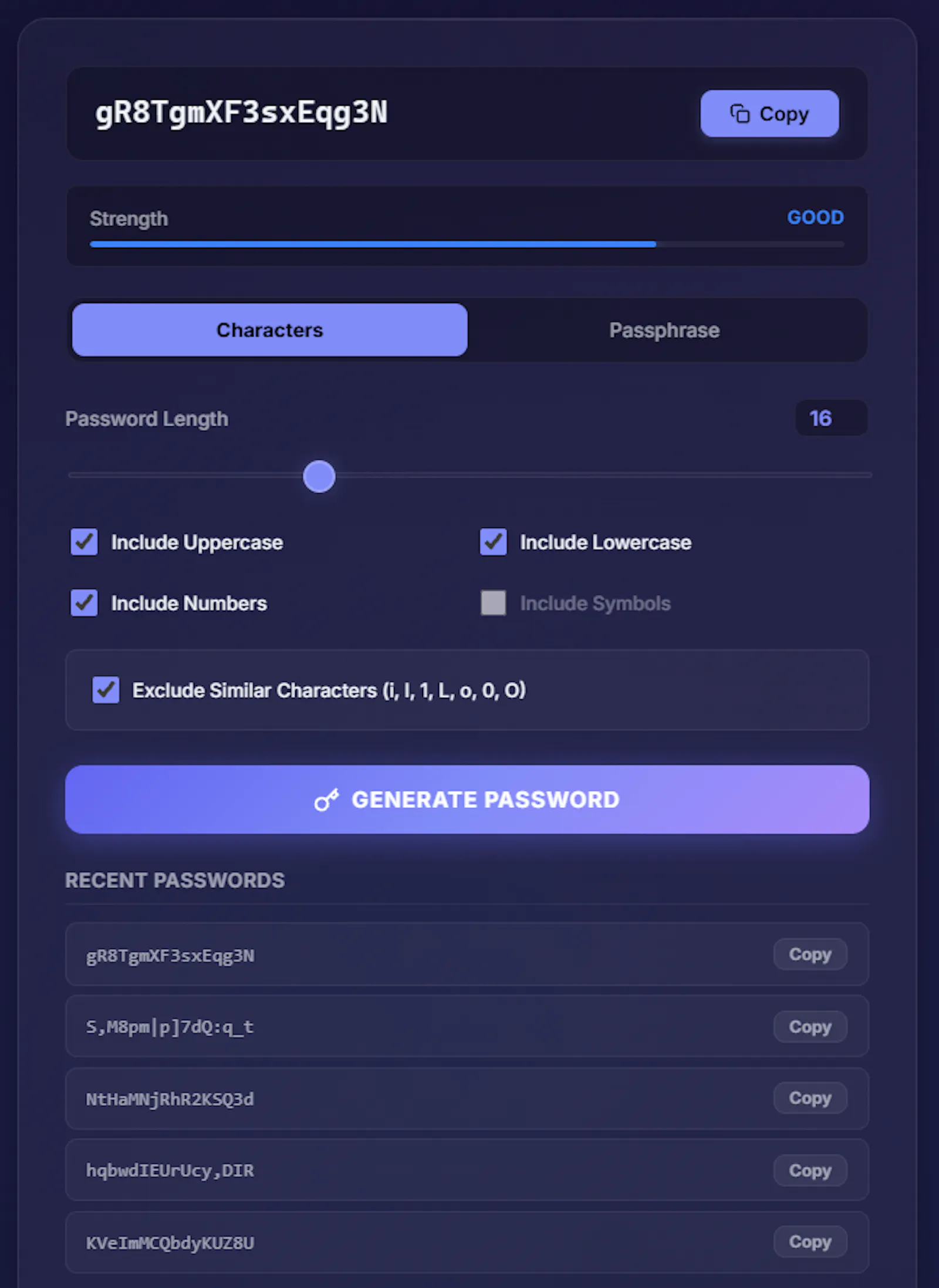 PassGen screenshot 1