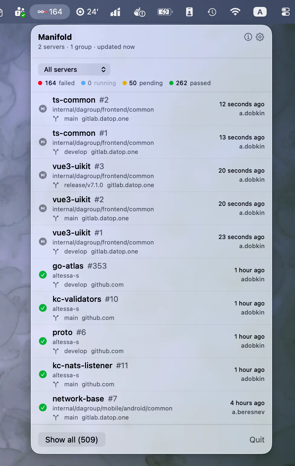 ManifoldCI — Pipelines Monitor for Mac  gallery image
